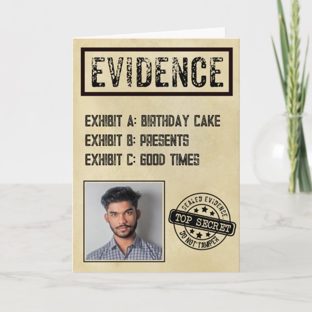 Carte Preuve véritable crime mystère détective (Devant)