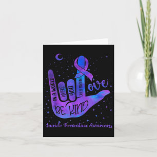 Carte Prévention du signe de la main Tie Dye Soyez Genti