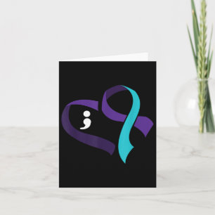 Carte Prévention du suicide Coeur Semicolon Santé mental