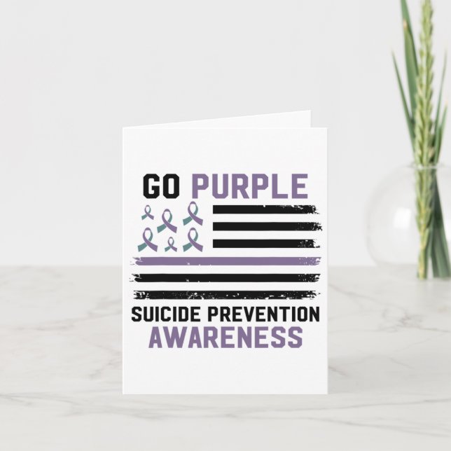 Carte Prévention du suicide drapeau américain Sensibilis (Devant)