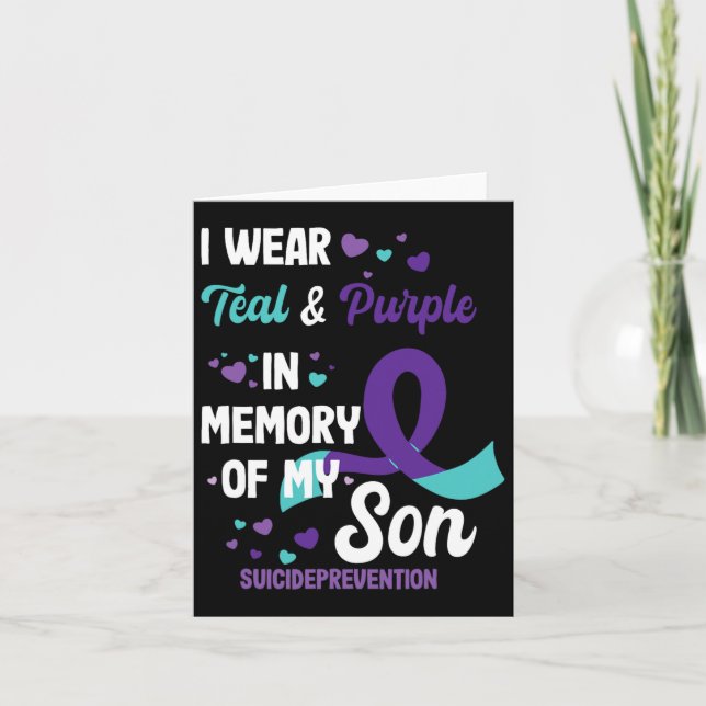 Carte Prévention du suicide en mémoire de mon fils  (Devant)