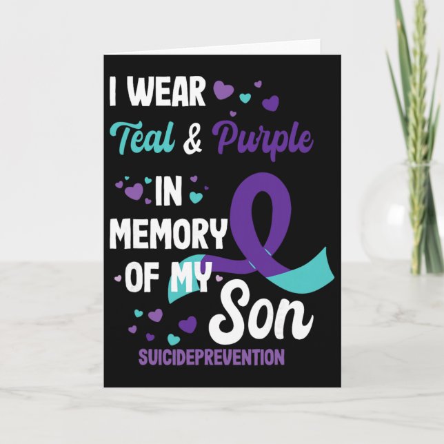 Carte Prévention du suicide en mémoire du fils  (Devant)