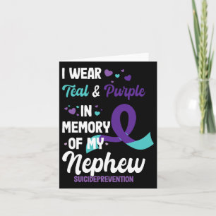 Carte Prévention du suicide en mémoire du neveu 