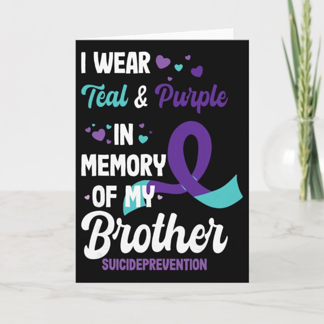 Carte Prévention du suicide en mémoire d'un frère  (Devant)