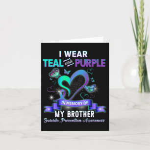 Carte Prévention Du Suicide Je Porte Turquoise Et Violet