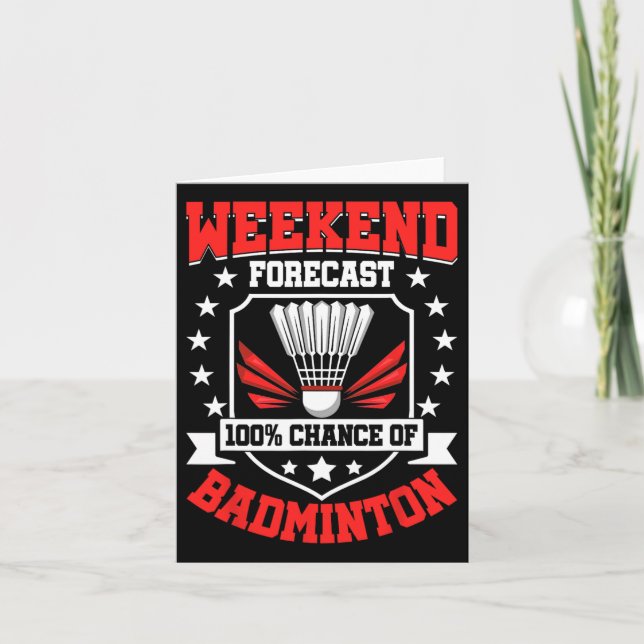 Carte Prévision Du Week-End 100% Chance De Badminton - S (Devant)