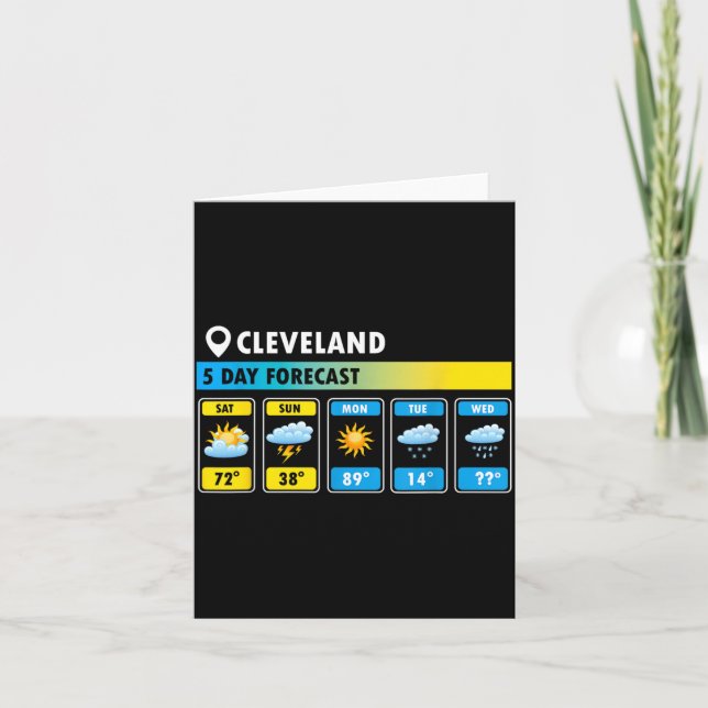 Carte Prévisions de Cleveland-5 jours drôles (Devant)