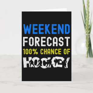 Carte Prévisions de week-end drôle joueur de hockey sur