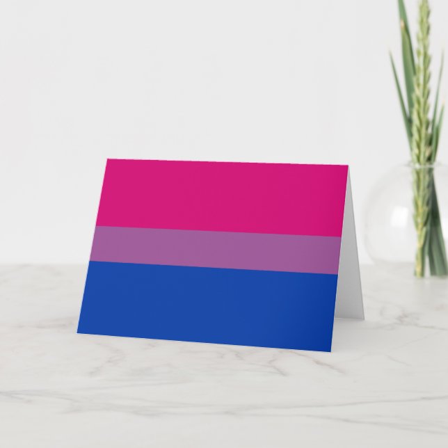 Carte Pride bisexuelle (Bi Drapeau) (Devant)
