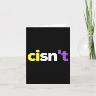 Carte Pride Lgbtq Non-binaire Cisnt, Enby Présentent _ N