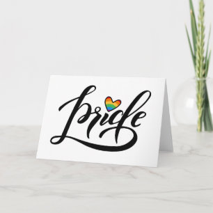 Carte Pride Script Heart