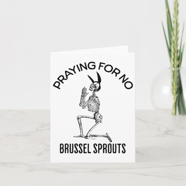 Carte Prier Pour Pas De Brossel Frappe Drôle Skelet Pâqu (Devant)