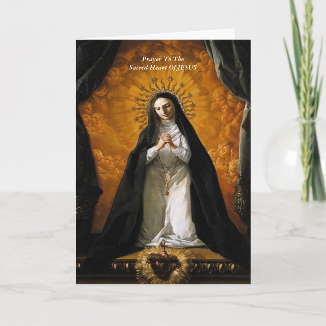 Carte Prière au coeur sacré de JÉSUS (Devant)