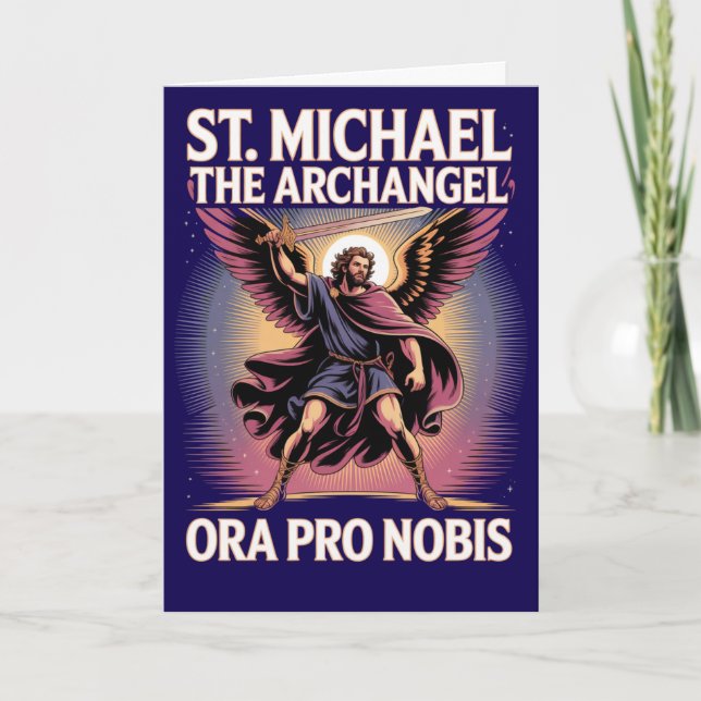 Carte Prière catholique à Saint Michel Archange (Devant)