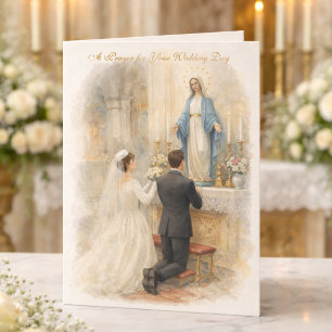 Carte Prière catholique du jour de mariage Notre-Dame de