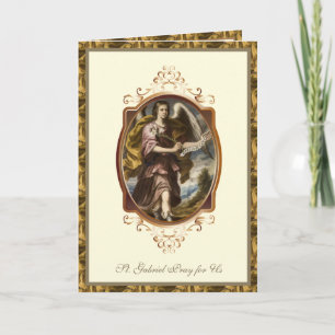 Carte Prière catholique religieuse de St Gabriel Archang