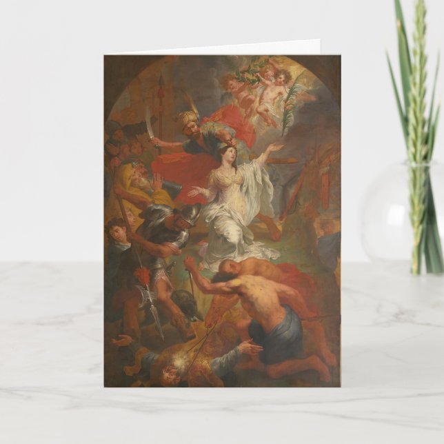 Carte Prière catholique St. Dymphna Alzheimer Anxiété (Devant)