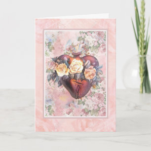 Carte Prière d'amitié religieuse Vierge Marie Coeur