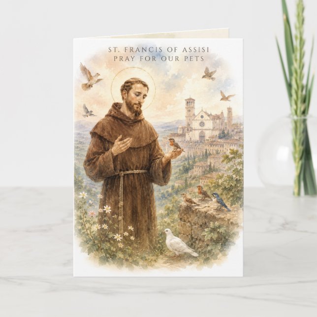 Carte Prière d'amour de saint François d'Assise pour les (Devant)