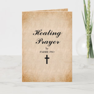 Carte Prière de guérison par Padre Pio