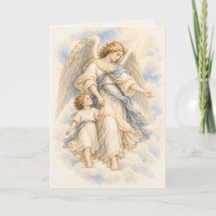 Carte Prière de l'ange gardien Catholique salutation