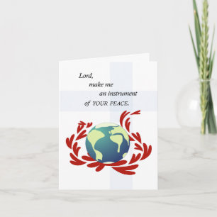 Carte Prière de paix de St Francis
