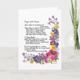 Carte Prière de St Francis