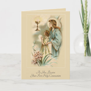 Carte Prière traditionnelle catholique de la première co
