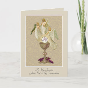 Carte Prière traditionnelle catholique de la première co