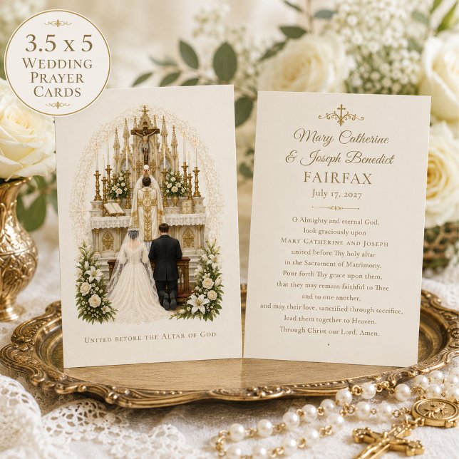 Carte Prière traditionnelle de mariage catholique pour l (Créateur téléchargé)
