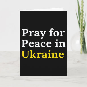 Carte Priez pour la paix en Ukraine