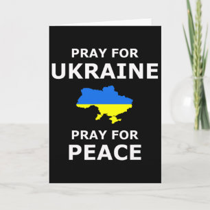 Carte Priez pour la paix en Ukraine Drapeau de l'Ukraine