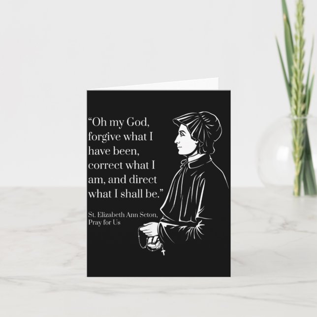 Carte Priez pour nous Sainte Elizabeth Ann Seton Citatio (Devant)