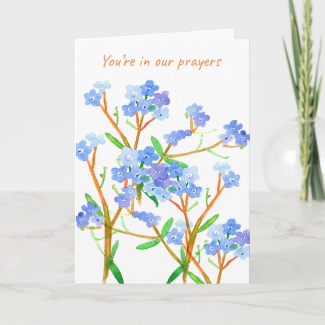 Carte Priez Pour Vous Oubliez Moi Pas Les Fleurs (Devant)