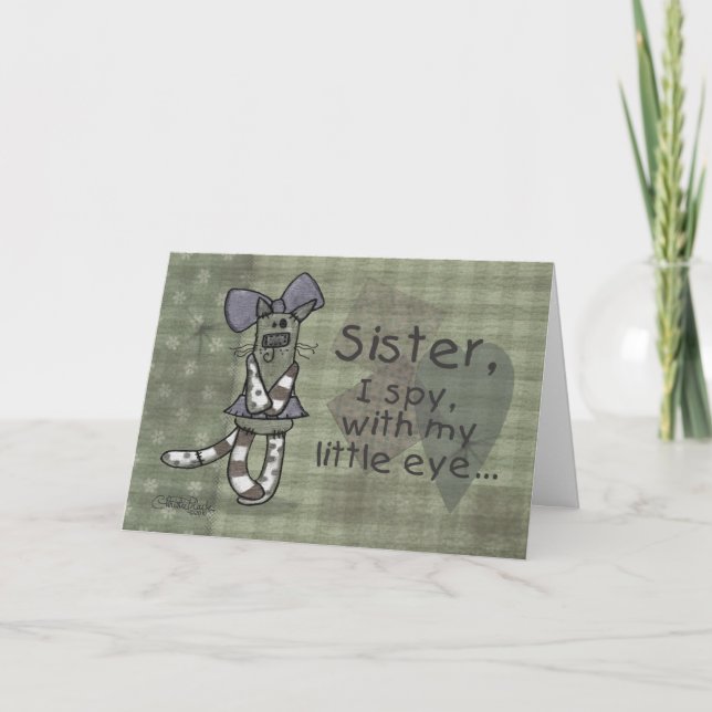 Carte Primitive Kitty Famille spécifique Anniversaire (Devant)