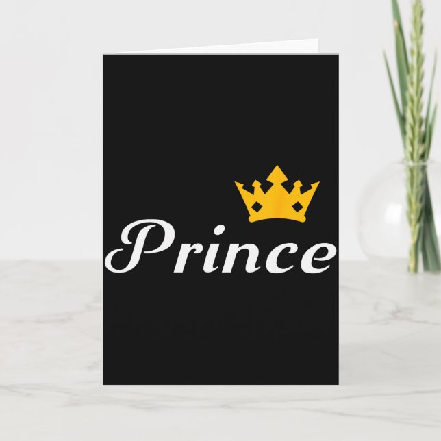 Carte Prince Boys Men Family Matching Valentines Day  (Devant)