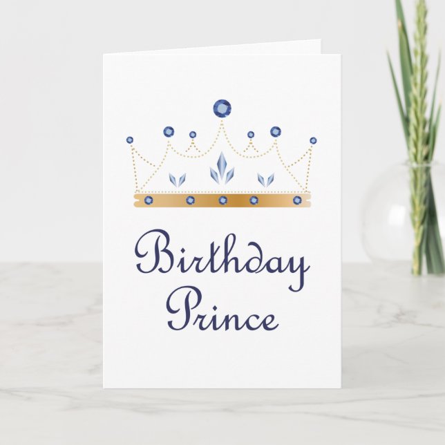 Carte Prince d'anniversaire (Devant)