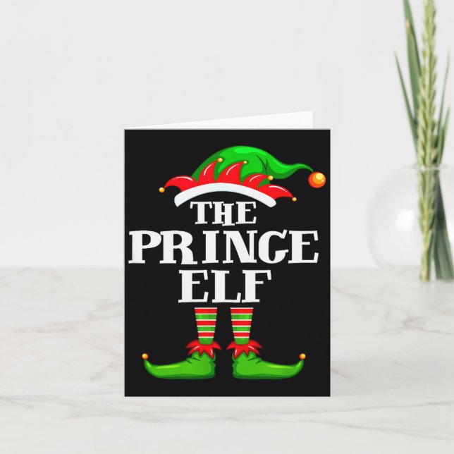 Carte Prince Elf Matching Family Group Christmas Party P (Devant)