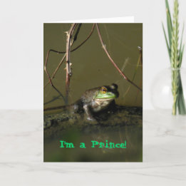 Carte Prince Valentine Frog Vert