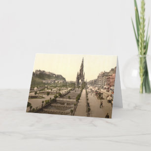 Carte Princes Street, le château et Scott Monument