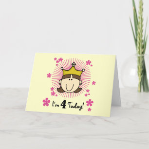 Carte Princess 4th Birthday Tshirts et cadeaux