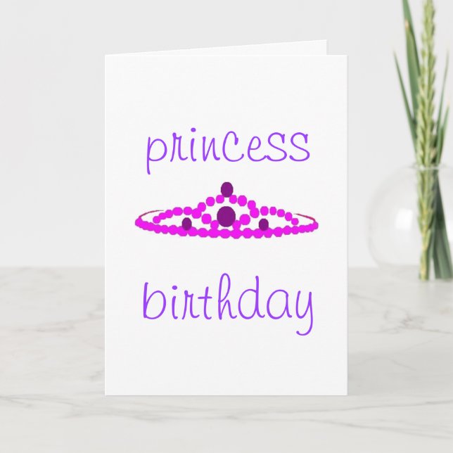 Carte princess birthday (Devant)