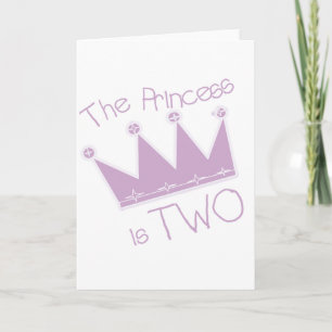 Carte Princess Crown 2e anniversaire Tshirts et cadeaux