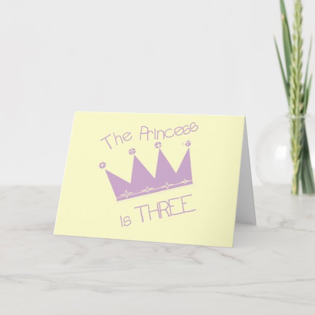 Carte Princess Crown 3e Anniversaire Tshirts et cadeaux (Devant)