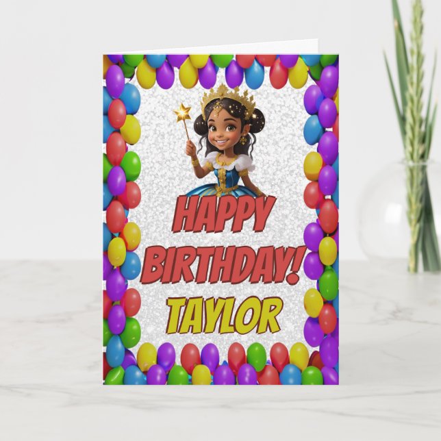 Carte Princess Fairytale Royal Jolie salutation Annivers (Devant)