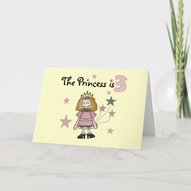 Carte Princesse 3e Anniversaire Tshirts et cadeaux (Devant)