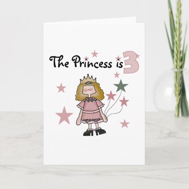 Carte Princesse 3e Anniversaire Tshirts et cadeaux (Devant)