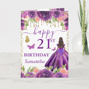 Carte Princesse à peau noire vêtue de pourpre pour son a