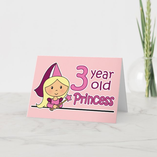 Carte Princesse Âge 3 (Devant)
