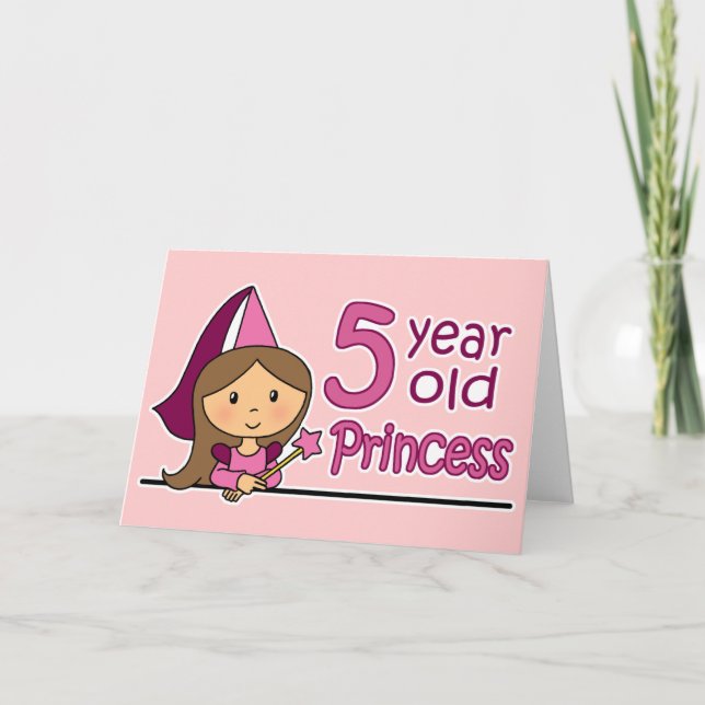 Carte Princesse Âge 5 (Devant)
